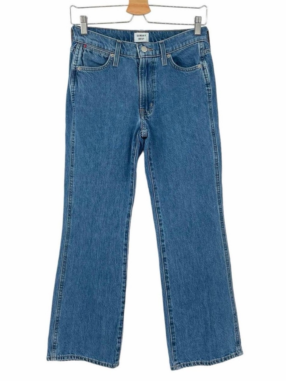 Aritzia Sunday Best Ziggy Mid Bootcut Jeans 90s Medium Blue NWT Size 4